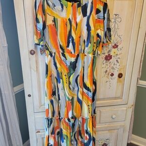 Anthropologie Maeve tiered maxi dress